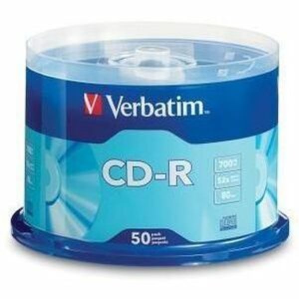 Assorted Verbatim CDs & DVDs Verbatim - 52x CD-R Discs (50-Pack), 2 Verbatim DVD-R 100 Pk