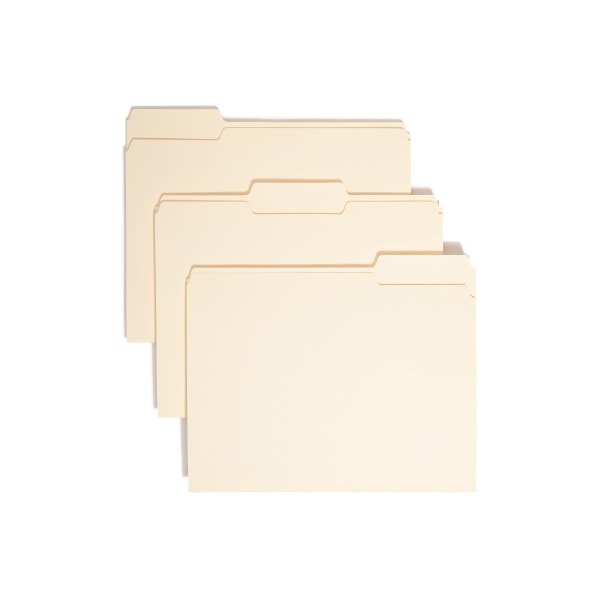 Smead File Folders  1/3-Cut Tab  Letter  Manila  Box of 100