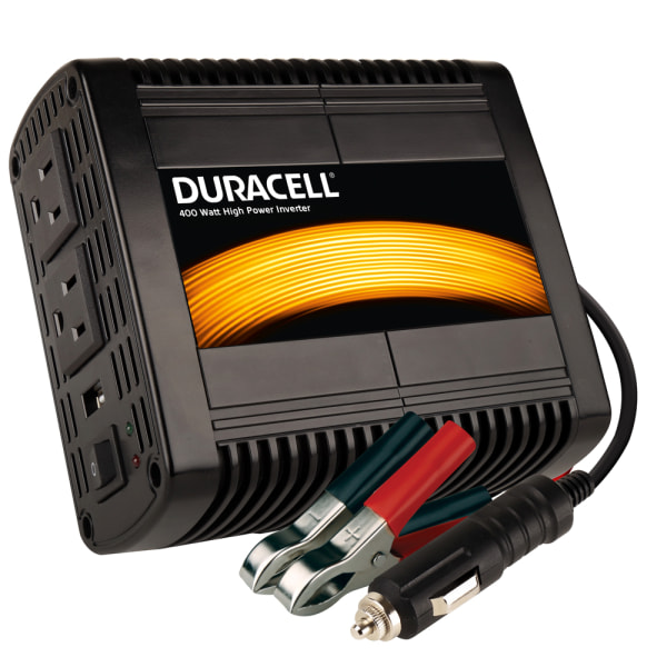 Duracell - 400W High Power Inverter with USB Port - Black