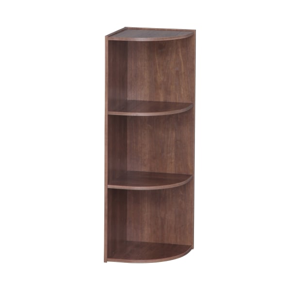 IRIS USA  3-Tier Corner Curved Shelf Organizer  Brown