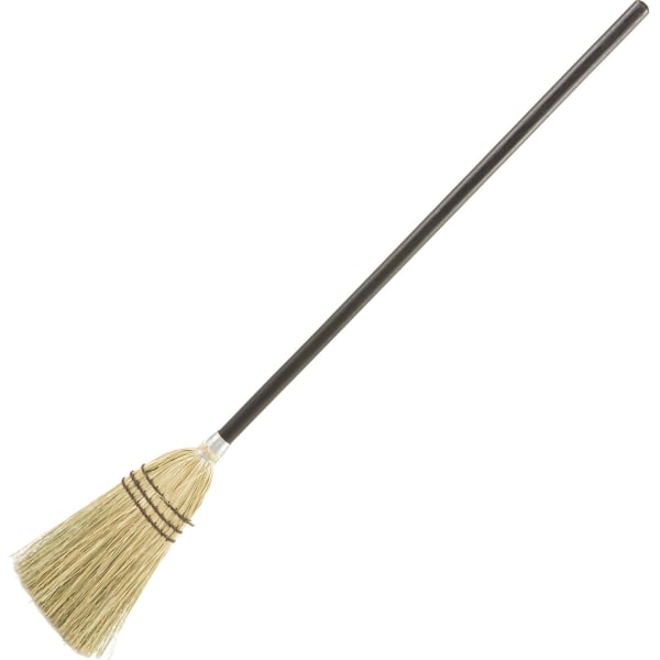 Rubbermaid Commercial Lobby 38  Handle Corn-Fill Broom  Brown