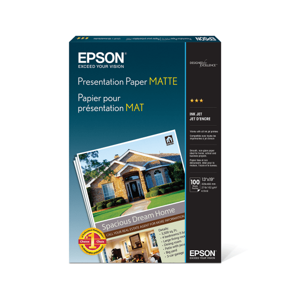 Epson Presentation Paper  100 Sheets  Matte  13  x 19