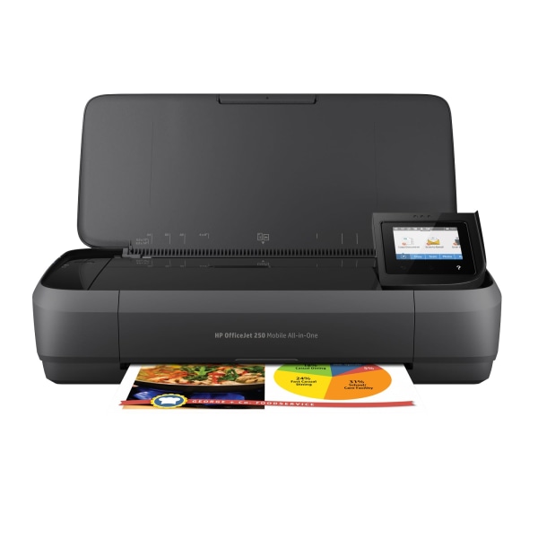 HP - OfficeJet 250 Mobile Wireless All-In-One Inkjet Printer - Black