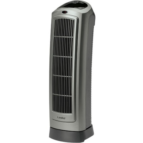 Lasko 22  1500W Oscillating Ceramic Electric Tower Space Heater with Remote  Gray  5538  New