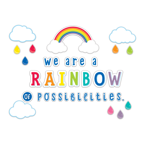 Carson Dellosa Education Rainbow Message Bulletin Board Set