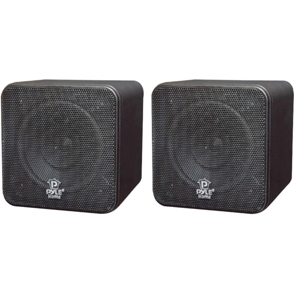 Pyle Home® 4  200-watt Mini-cube Bookshelf Speakers (black)