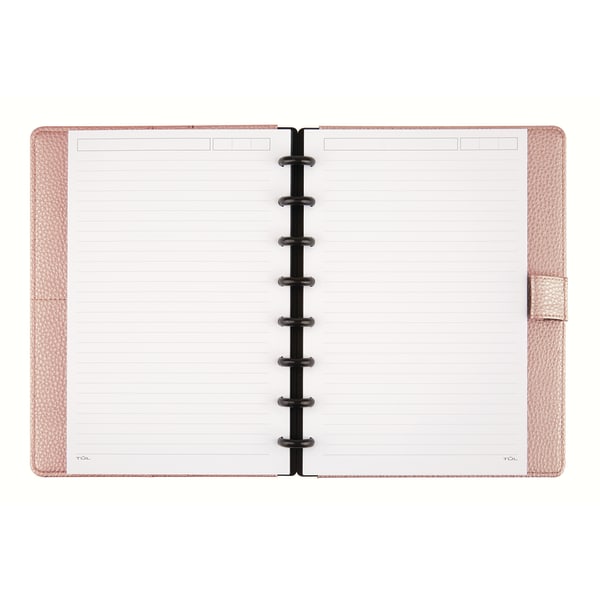 TUL Discbound Notebook With Debossed Leather Cover Letter Size Narrow