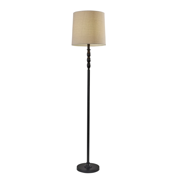 58" 3-way William Floor Lamp Black - Adesso