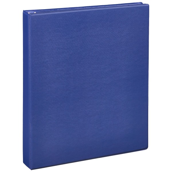 Just Basics(R) Economy Nonview 3-Ring Binder, 1&quot; Round Rings, 41% Recycled, Blue 472006