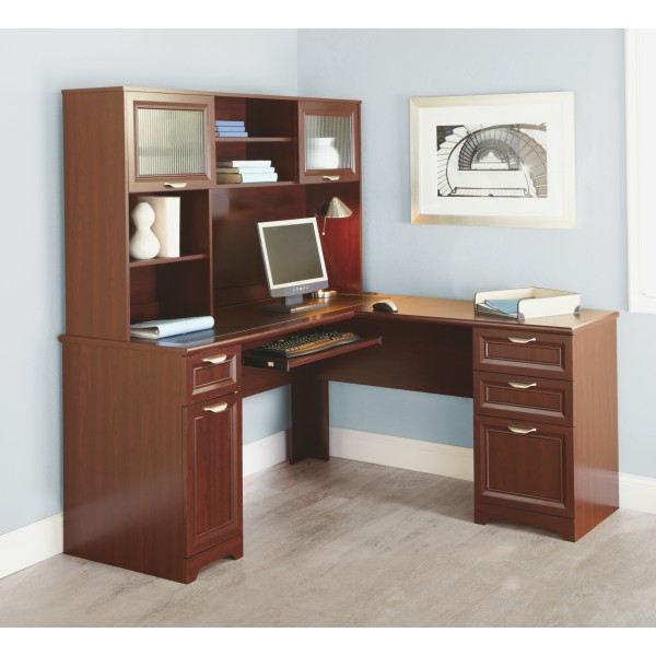 Realspace® Magellan 58"W Hutch For Corner/LDesk, Classic Cherry Zerbee