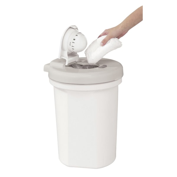 Safety 1?? Easy Saver Diaper Pail  White