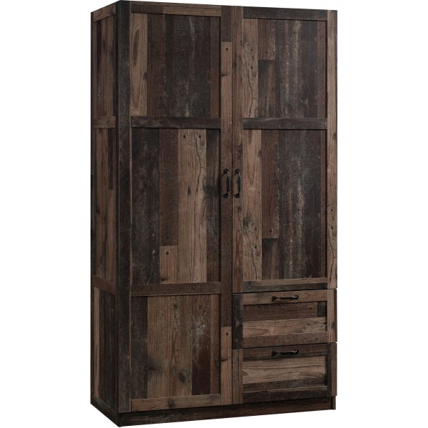 Sauder Select 40  Wide Wardrobe Storage Cabinet  Reclaimed Pine Finish