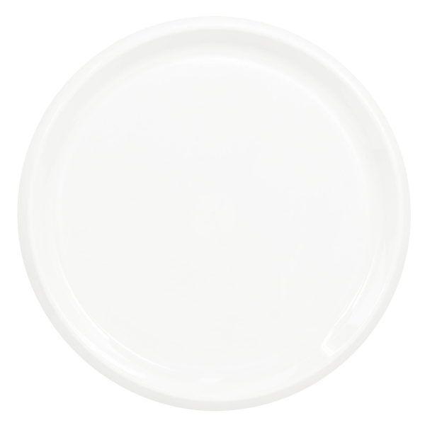 Amscan Round Plastic Platters  16   Frosty White  Pack Of 5 Platters