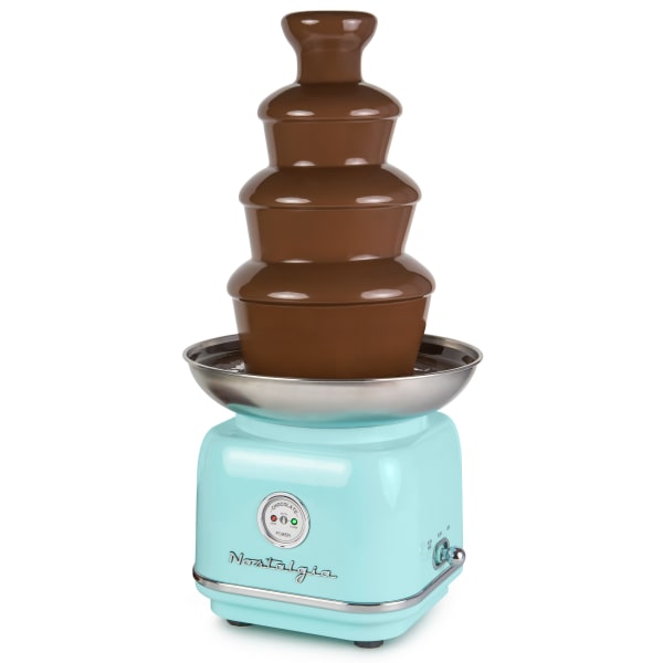 Nostalgia CLCF4AQ Classic Retro 4-Tier Chocolate Fountain  2-Pound Capacity  Aqua