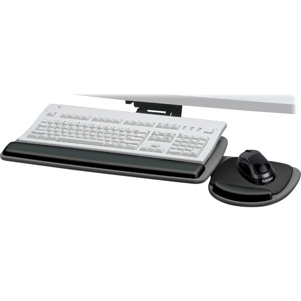 Fellowes Underdesk Fully Adjustable Keyboard Platform & Mouse Tray
