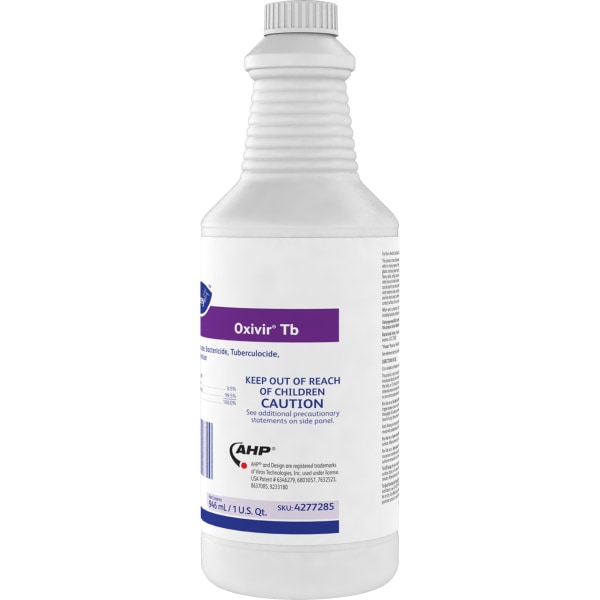 (best by 07/20/2026)Diversey Oxivir Tb Surface Disinfectant Cleaner Liquid 32 oz. Bottle Cherry Almond Scent 1 Ct DVO4277285