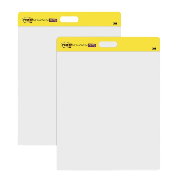 Post-it Wall Pad Easel Pad w/ Bonus Command Strips  20  x 23   2 Pads