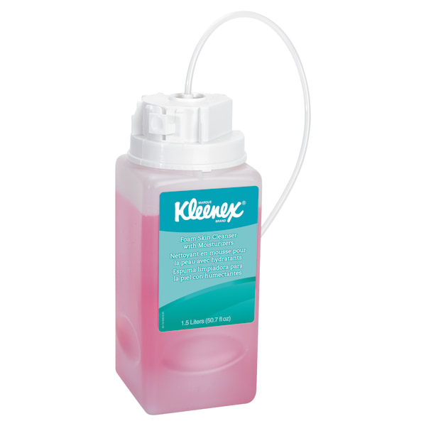 scott pro foam hand soap with moisturizers (11280)  pink  floral scent  1.5l under-counter bottles  2 bottles per case