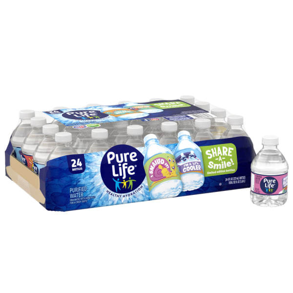 Pure Life Purified Water  8 Fl Oz  Plastic Bottled Water (24 Pack)