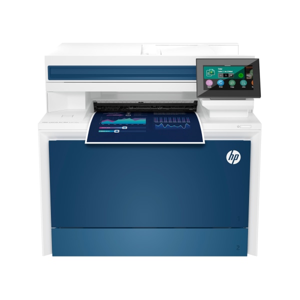 HP - LaserJet Pro 4301fdw Wireless Color All-in-One Laser Printer - White/Blue