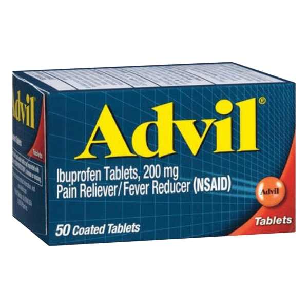 Advil Pain Reliever and Fever Reducer, Pain Relief Medicine with Ibuprofen 200mg for Headache, Backache, Menstrual Pain and Joint Pain Relief - 100 Coated Tablets (B0000VLK4O)