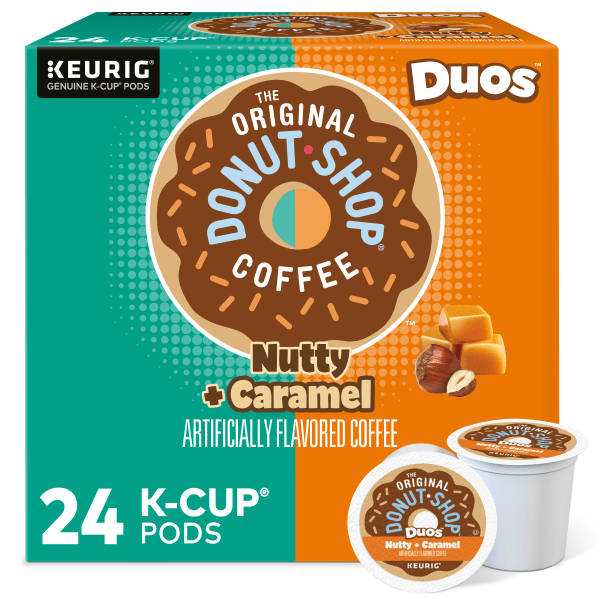 The Original Donut Shop - Duos Nutty + Caramel K-Cup Pods, 24 Count; BB- 12/11/25
