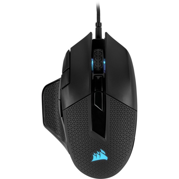 Nightsword RGB Tunable FPS/MOBA Wired Optical Gaming Mouse with Adjustable Weights - Black