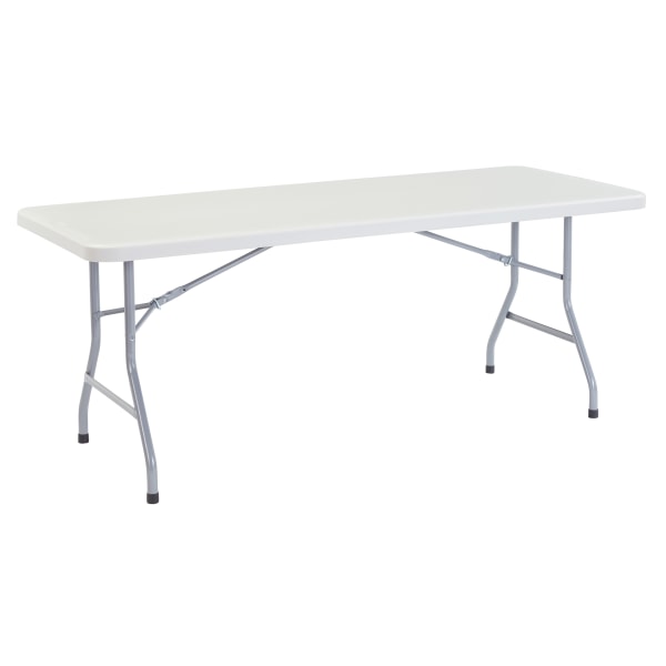 National Public Seating 30 x 72 Heavy Duty Folding Table Speckled Gray