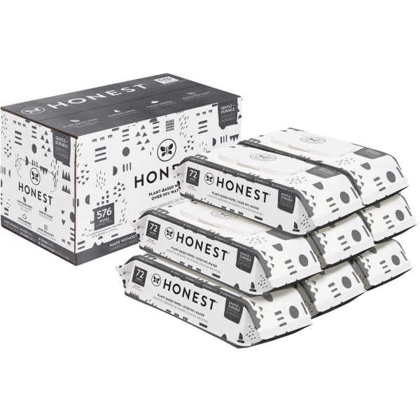 The Honest Company Plant-Based Baby Wipes made with over 99% Water - Pattern Play - 576ct