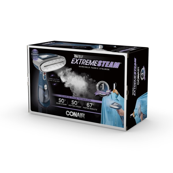 Conair Handheld Garment Steamer for Clothes  Turbo Extreme Steam 1550W  Portable Handheld Design  Strong Penetrating Steam GS38R