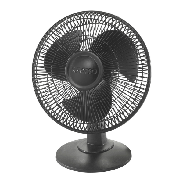 Lasko - 12 in. Oscillating Personal Table Fan with 3 Speeds - Black