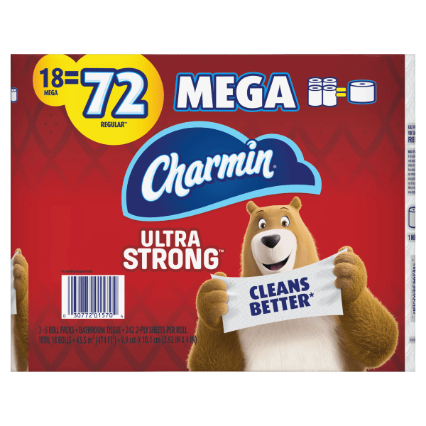 Charmin Ultra Strong Toilet Paper - 18 Mega Rolls