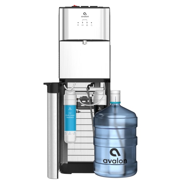 Avalon Bottom Loading Stainless Steel Water Cooler with Filtration  5 Gallon Capacity