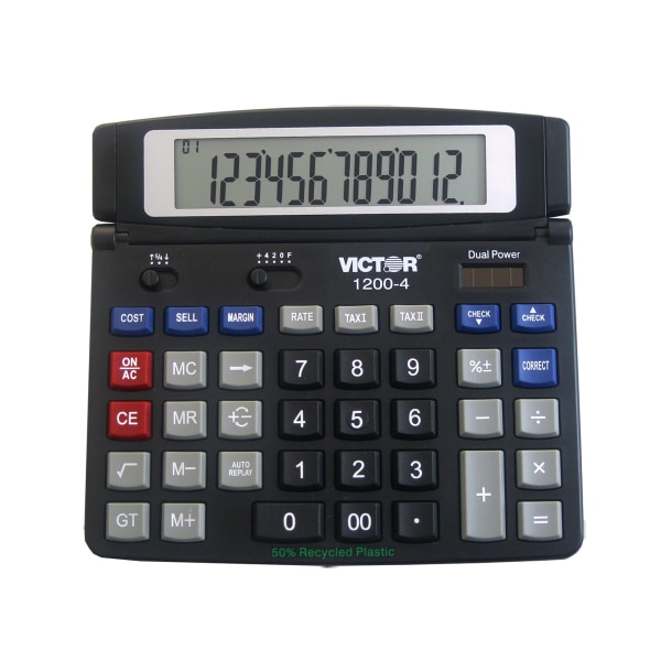 Victor Technology 1200-4 Business Desktop Calculator  12-Digit LCD