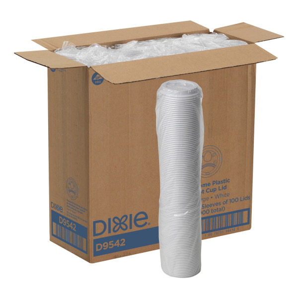 Dome Drink-Thru Lids Fits 10  12  16oz Paper Hot Cups  White  1000/Carton
