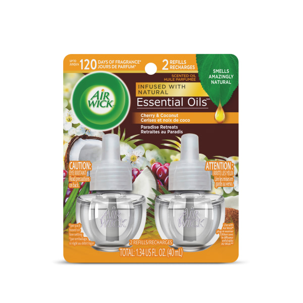 Air Wick Plug in Scented Oil Refill  2 Count  Paradise Retreat Scent  Air Freshener