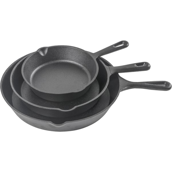 cast iron skillet set, 3 piece
