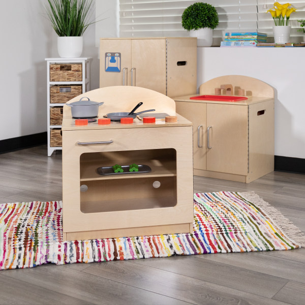 Flash Furniture Children's Wooden Kitchen Stove for Commercial or Home Use - Safe, Kid Friendly Design