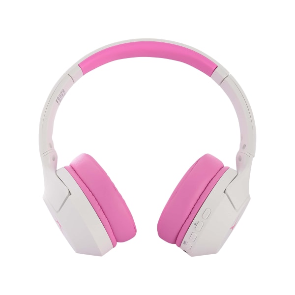 altec lansing kid safe 2-in-1 mzx4500 - headphones - on-ear - bluetooth - wireless  wired - active noise canceling - 3.5 mm jack - whiteout pop pink