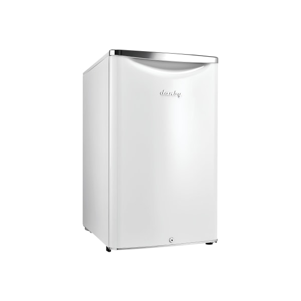 Danby 4.4 Cubic Feet Compact Sized Mini Beverage Refrigerator with Lock  White