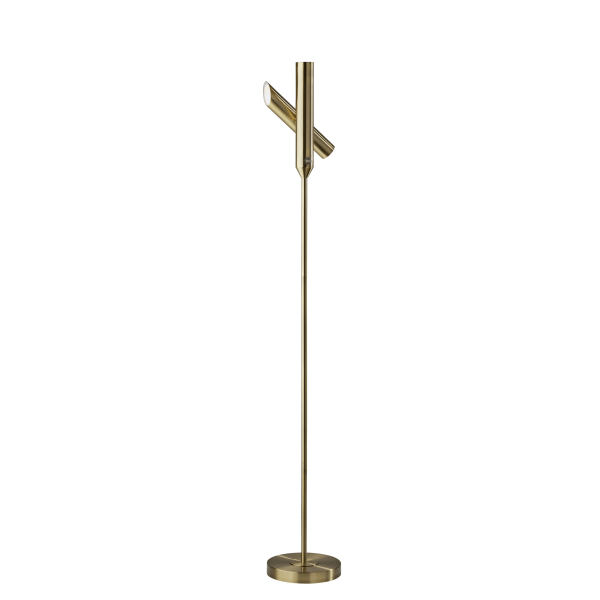 Adesso Vega Torchiere (Includes LED Light Bulb) Antique Brass