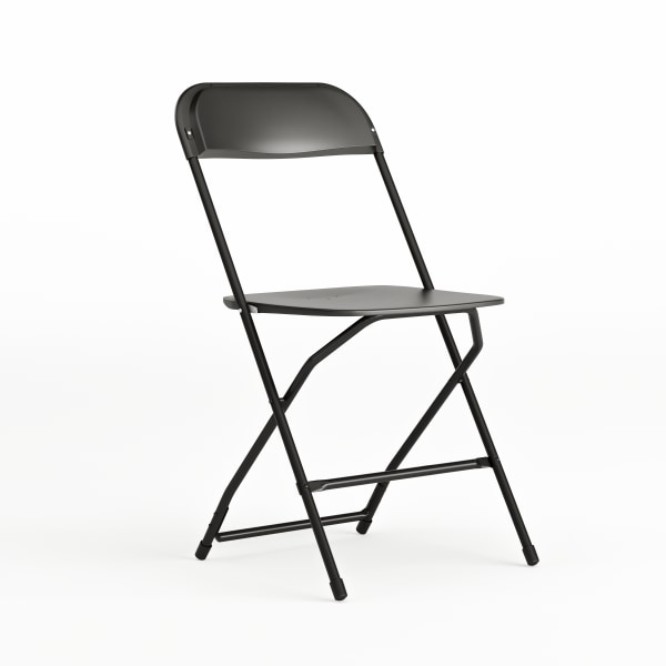 Flash Furniture HerculesTM Series Plastic Folding Chair - Black - 650LB Weight Capacity Comfortable Event Chair - Lightweight Folding Chair
