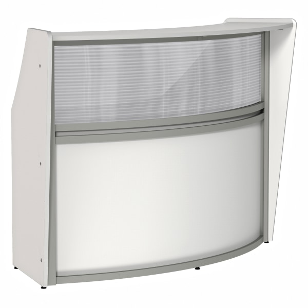 Linea Italia, Inc 70"W Curved Reception Desk, White