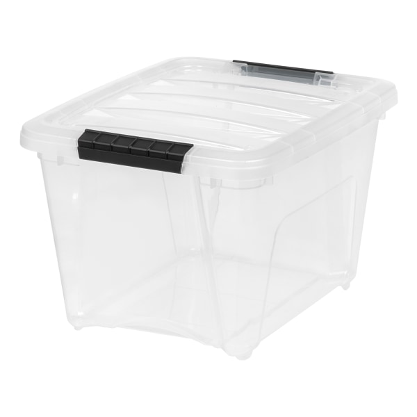 IRIS USA 19 Qt Clear Plastic Storage Box with Latches  6 Pack