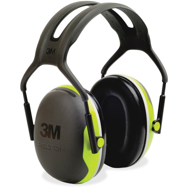 3M Peltor Earmuff for Safety Ear Protection  Black And Chartreuse Model X4A/37273(AAD) Over-The-Head Hearing Conservation Earmuffs