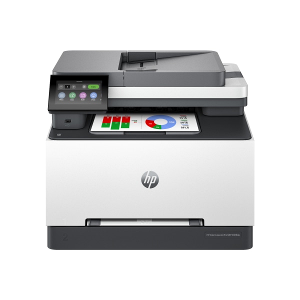 HP - LaserJet Pro MFP 3301fdw Wireless Color All-in-One Laser Printer - White & Slate