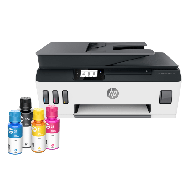 HP - Smart Tank Plus 651 Wireless All-In-One Supertank Inkjet Printer with up to 2 Years of Ink Included - White