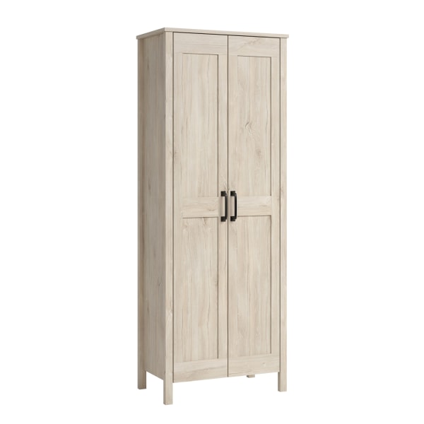 Sauder Two-Door Storage Cabinet  Chalk Oak Finish