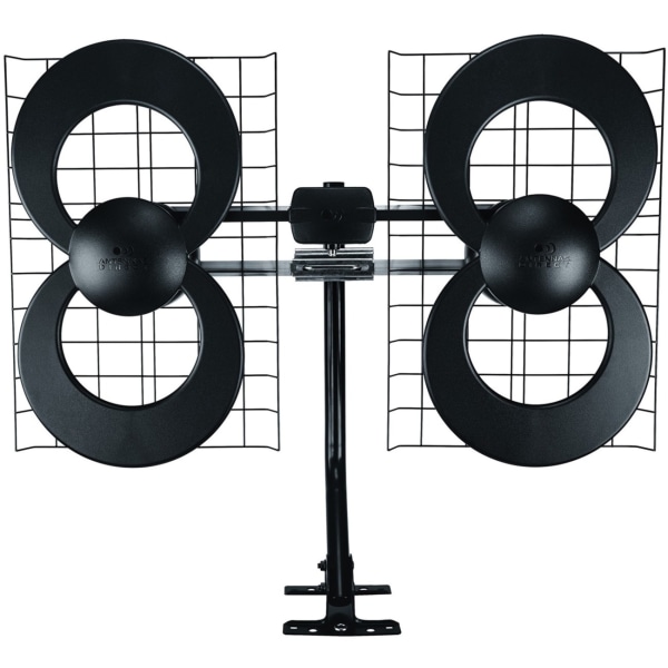 Antennas Direct ClearStream 4 Indoor Outdoor HDTV Antenna 70-Mile Range  includes 20-in Mast with Pivoting Base  and Adjustable Mounting Hardware  C4-CJM