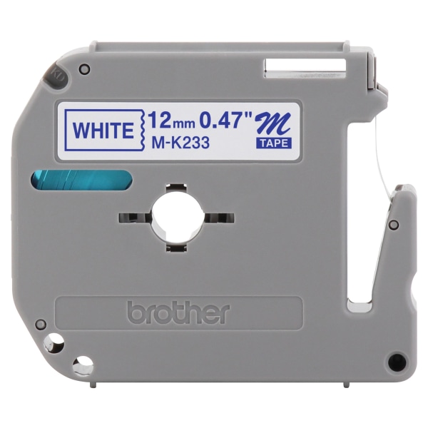 Brother P-Touch M Series Tape Cartridge for P-Touch Labelers 1/2 w Blue on White